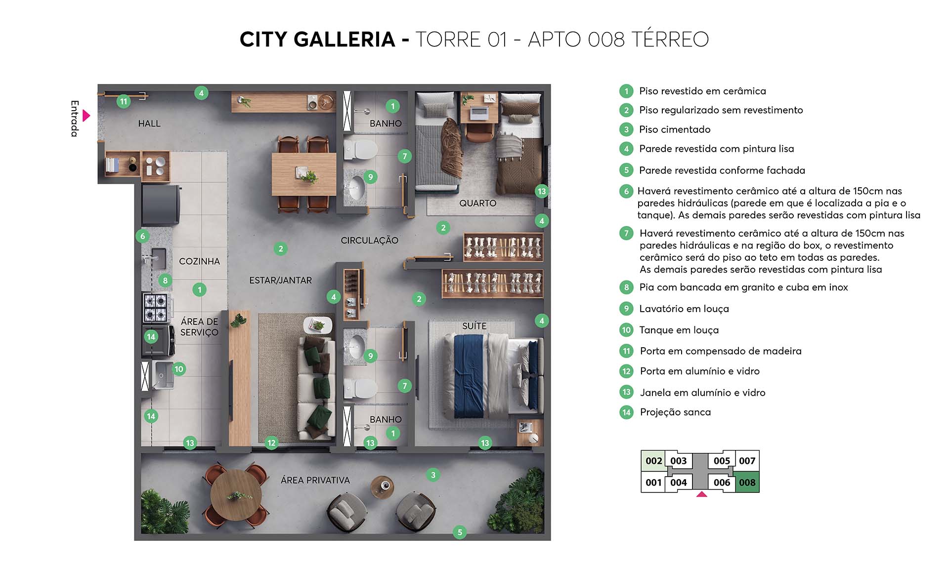 CITY GALLERIA APARTAMENTO TERREO1